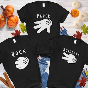 面白いグループオフィスハロウィンコスチュームマッチングユニセックスTシャツじゃんけん漫画の手友達同僚のためのかわいいコスチュームアイデア
