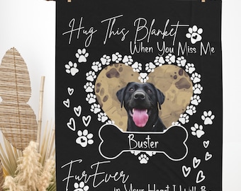 Custom Personalized Dog Memorial Photo Blanket Gift Dog Loss Pet Memory Gifts Pet Loss Keepsake Bereavement Remembrance Gift For Dog Mom Dad