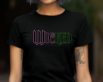 Wicked Colorful Shirt, Defy Gravity Broomstick Magic Wand Shirt, Tiara Witch Hat Wizard of Oz Tee, Witch Pink and Green Sweatshirt, T-Shirt