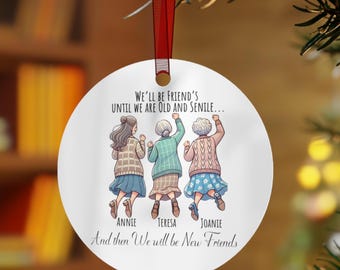 Gepersonaliseerde beste vriend ornament, beste vriend kerstcadeau, vriendschap kerstornament, aangepaste beste vriend cadeau, bestie cadeau, BFF cadeau