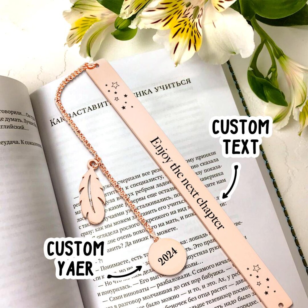 Personalized Bookmark Custom Text Bookmark Back to School Gift for ...