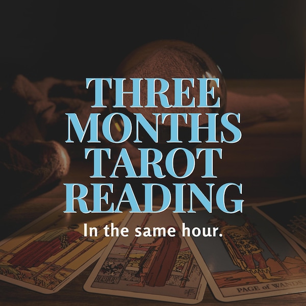 Fast Tarot Reading / Three Months Reading / Same Hour Tarot Reading / Tarot Reading