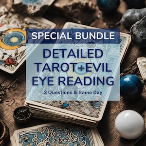 Tarot and Evil Eye Bundle for Fast, Accurate Readings and Protection! Detailed Tarot Reading / Love Tarot / Same Hour Tarot Reading