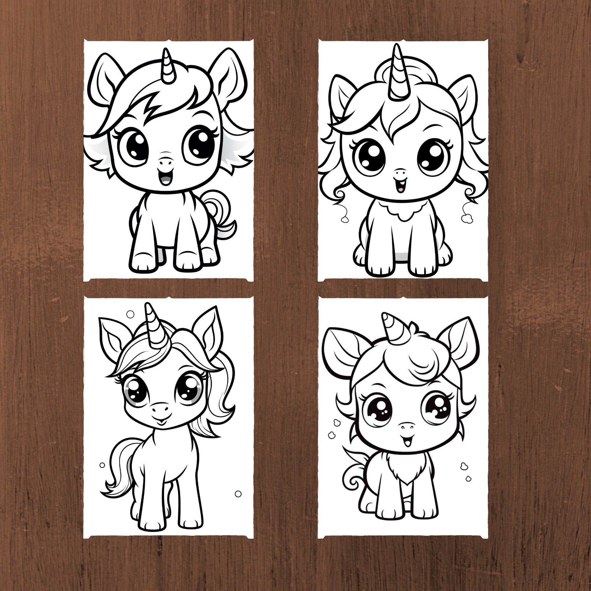 Coloring Book Kawaii, Baby Unicorn Coloring, Coloring Pages for Kids ...