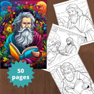 Coloring Pages Bible, Christian Coloring Pages, Coloring Book for Adults, Bible Coloring Book, Printable PDF file, Instant download