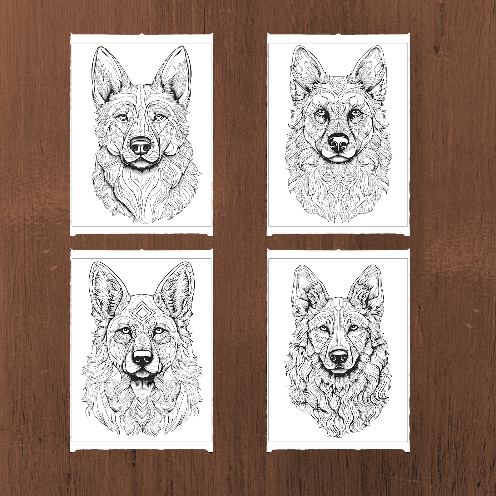 50 Dogs Coloring Page - Coloring Pages for Kids and Adults, Instant