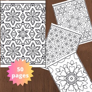 Printable Mandala Coloring Pages, Coloring Book Pages for Adults, Mandala Designs, Instant Download, Printable PDF File