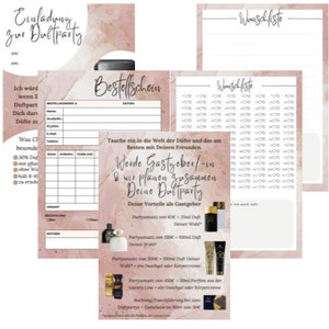 Bundle Scent Party – Lista de deseos – Formulario de pedido – Invitación Scent Party – A5 – Descarga digital