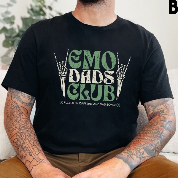 Emo Dads Club Unisex Jersey Short Sleeve Tee, emo dad, elder emo dad, emo dads club, emo dad shirt, alternative dad, emo dad gift, goth dad