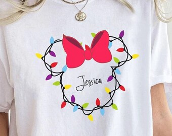Christmas light Mickey Mouse Shirt, Mickey head T-shirt, Christmas Light Sweatshirt, Disney Mickey head Shirt, Disney Christmas light Shirt