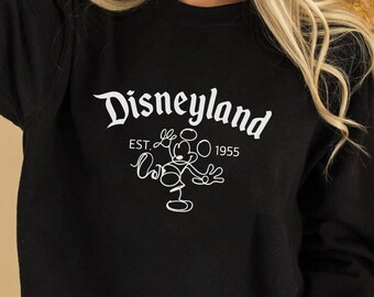 Mickey Disneyland Est 1955 Sweatshirt, Disney Vacation Sweatshirt, Vintage Disneyland Hoodie, Epcot Sweatshirt, Family Vacation Sweatshirt