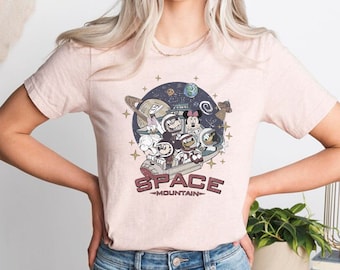 Retro T-shirt Space Mountain |  Unisex-, peuter- en babyshirts Disneyland Vacation