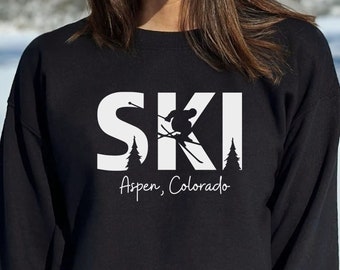 Aspen Ski Sweatshirt | Winter Skiing Apparel, 80's Retro