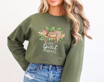 Sloth Sweatshirt, Sloth Spirit Animal Hoodie, My Spirit Animal Sweatshirt, Adorable Sloth Hoodie, Cute Animal Hoodie, Animal LoverSweatshirt