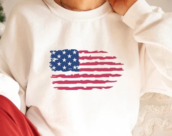 Sudadera con capucha de bandera estadounidense, bandera de EE. UU. angustiada, saltador de bandera, regalo militar, sudadera con capucha del Día del Trabajo, camisa del 4 de julio, camisa patriótica unisex