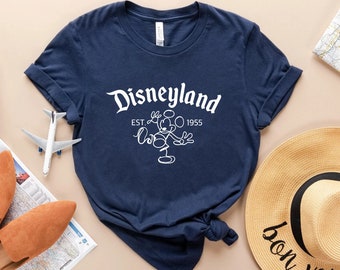 Mickey Disneyland Est 1955 Shirt, Disney Vacation Shirt, Vintage Disneyland Tee, Epcot Shirt, Family Vacation Shirt