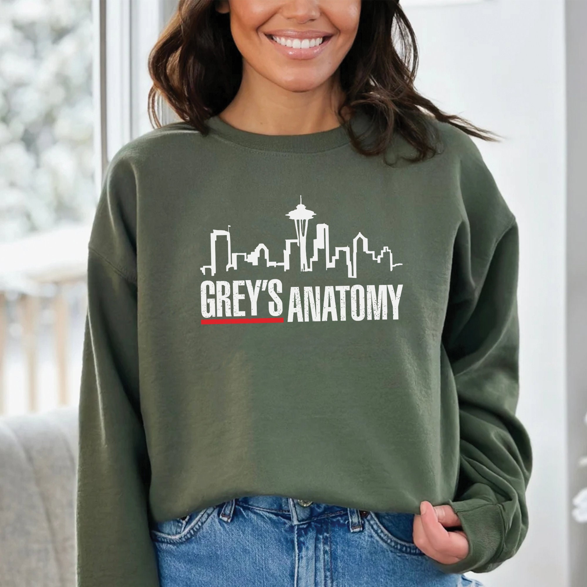 Grey's Anatomy Sweatshirt TV Series Design Apparel Etsy