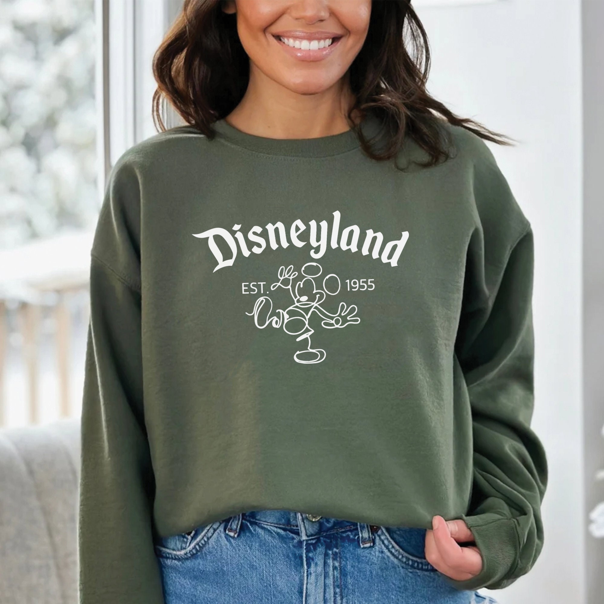 Mickey Disneyland Est 1955 Sweatshirt, Disney Vacation Sweatshirt 
