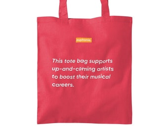 Help Musicians | This tote bag supports up-and-coming artists to boost their musical careers | Coral | Independent | Music Industry | Cotton