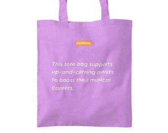 Help Musicians | This tote bag supports up-and-coming artists to boost their musical careers | Lavander | Independent | Music | Cotton