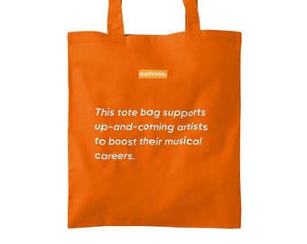 Help Musicians | This tote bag supports up-and-coming artists to boost their musical careers | Orange | Independent | Music | Cotton