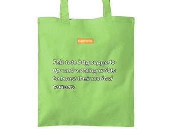 Help Musicians | This tote bag supports up-and-coming artists to boost their musical careers | Green | Independent | Music Industry | Cotton