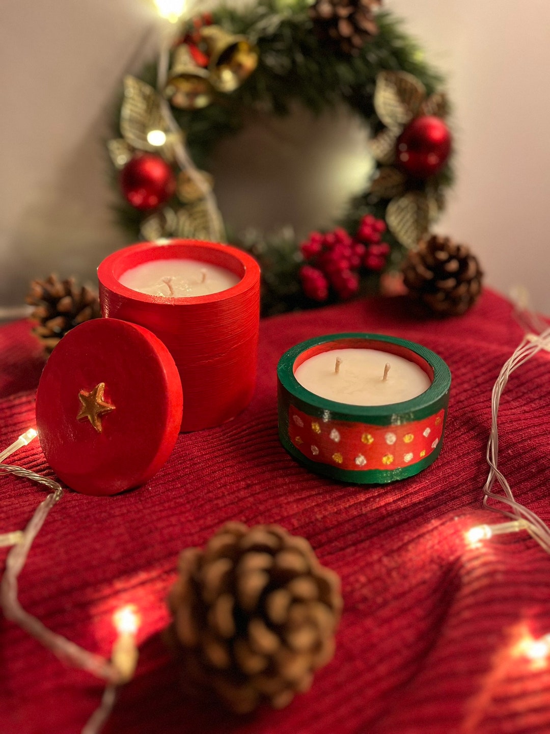 Christmas Gift Candle Set Etsy