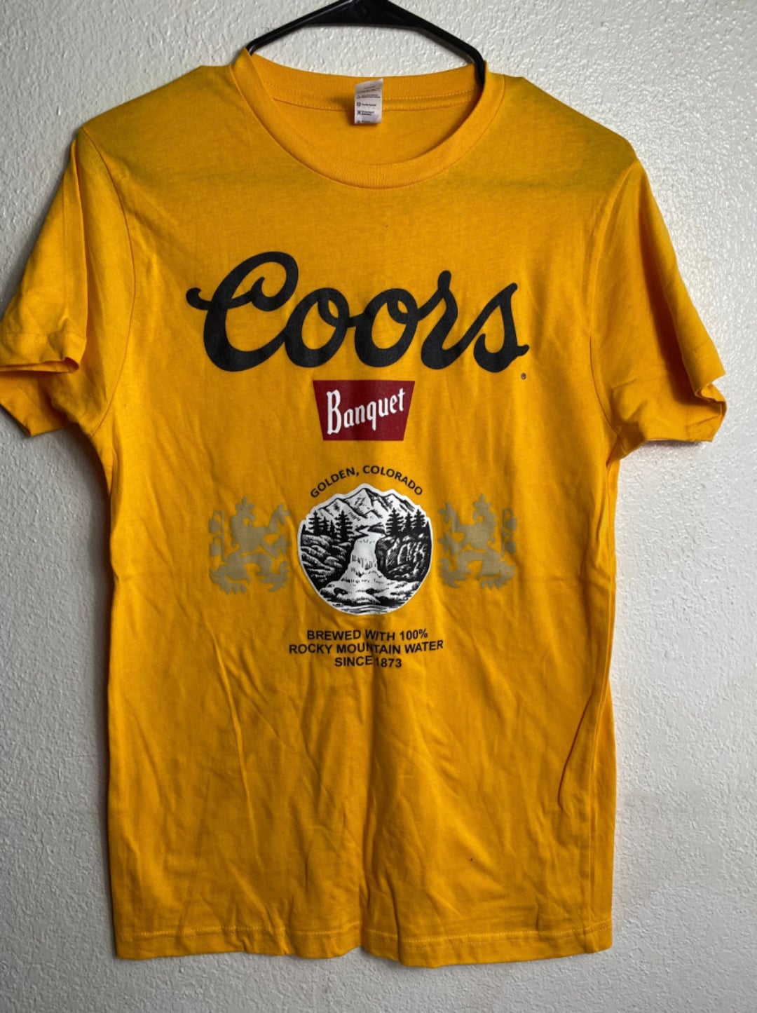 Unisex Yellow Coors Banquet Tshirt Etsy