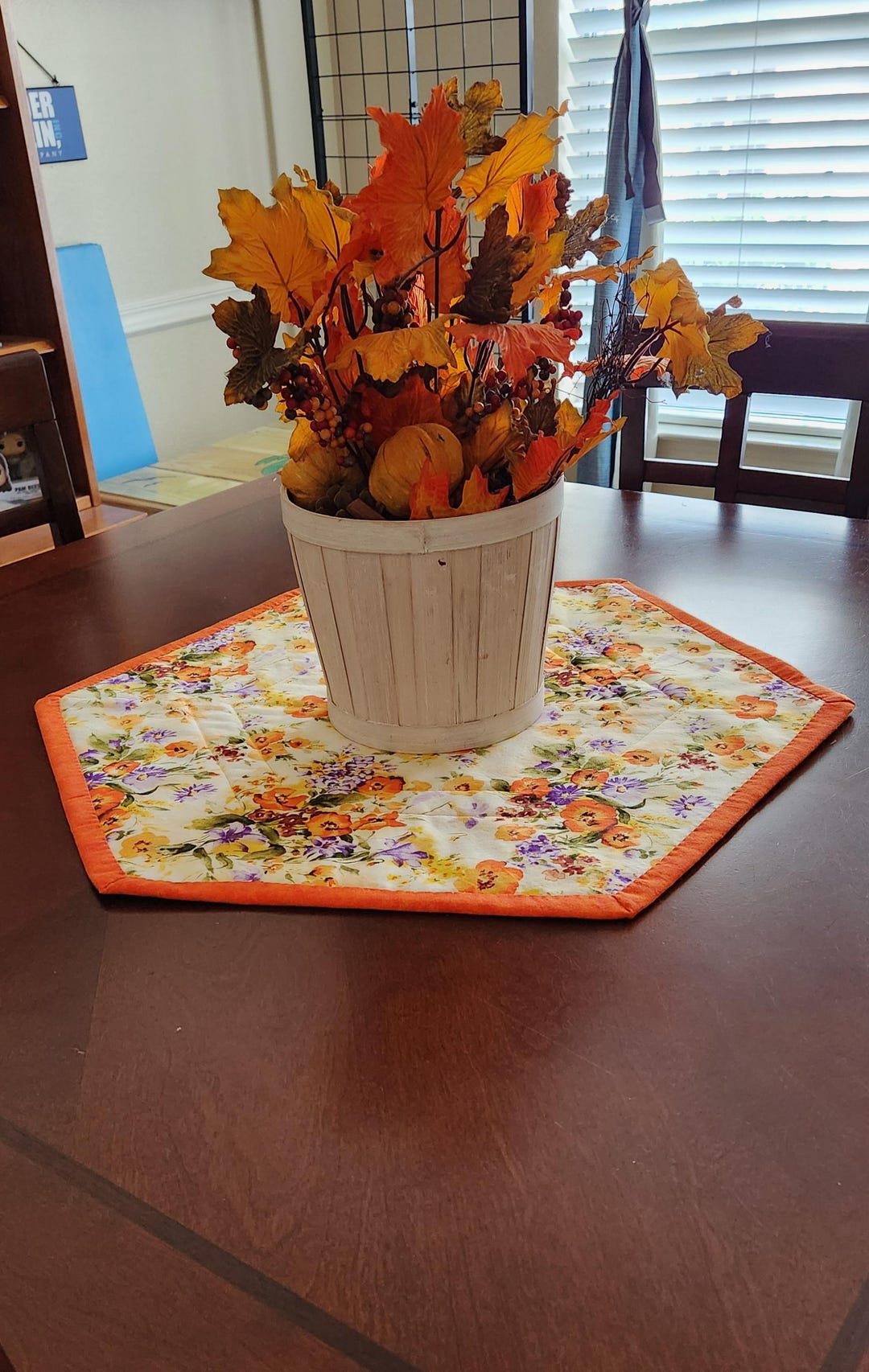 Reversible Table Topper: Fall & Spring Decorative Accent (21