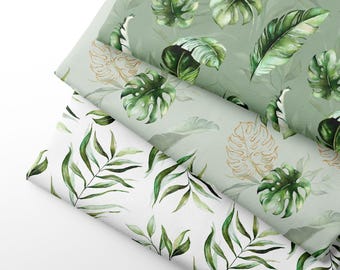 Safari Leaves Cotton Twill Fabric: Quilting & Sewing - 58" Wide