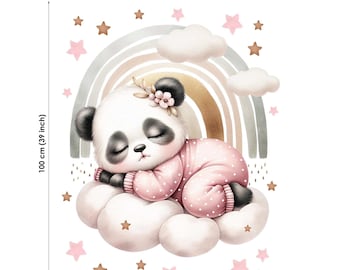 Schläfriger Baby Panda Panel aus Baumwolle: Quilten & Nähen