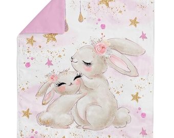 Baby Bunnies Cotton Fabric Panel: Quilting, Blanket, Bedding