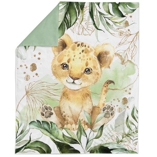 Jungle Safari Fabric Panel for Quilting, Lion Fabric Panels, Cotton Fabric Panel for Baby Quilts, Quilting Panel