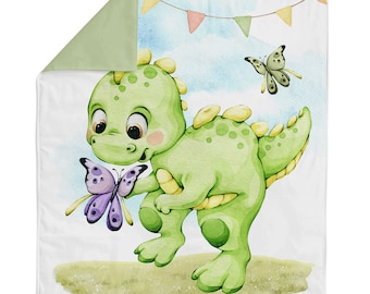 Dino Fabric Panel for Quilting, Dinosaur Fabric, Baby Fabric Panel, Cotton Fabric Panel for Baby Quilts, Quilting Panel, Blanket Panel