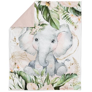 Jungle Safari Elephant Cotton Fabric Panel for Quilting