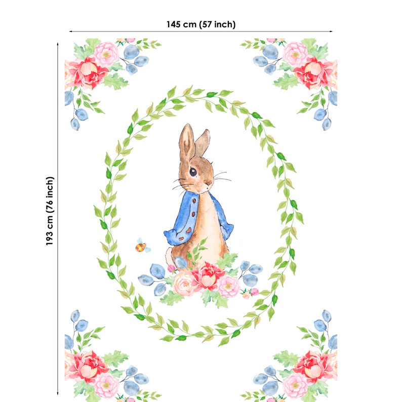 Peter Rabbit Fabric Panel for Quilting Baby Fabric Panel Etsy