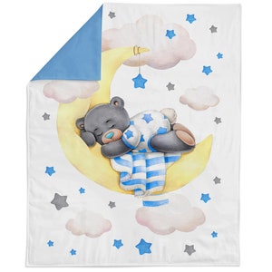 Cute Teddy Bear Fabric Panel for Quilting, Baby Fabric Panel, Cotton Fabric Panel for Baby Quilts, Quilting Panel, Blanket Panel