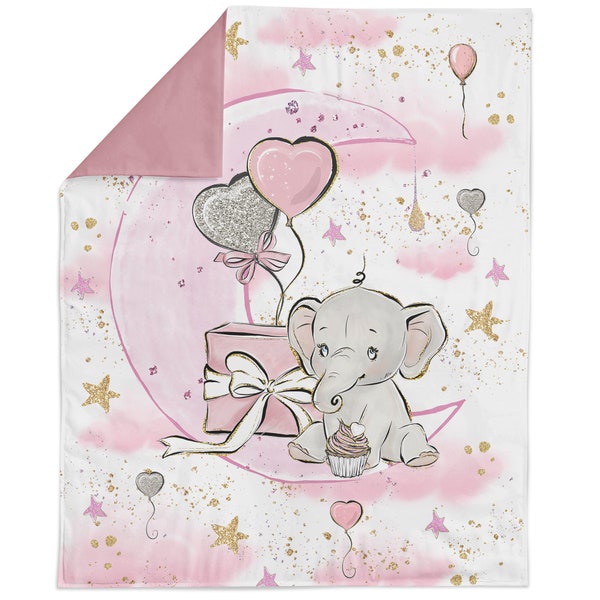 Baby Elephant Fabric Panel for Quilting, Baby Fabric Panel, Cotton Fabric Panel for Baby Quilts, Quilting Panel, Blanket Panel