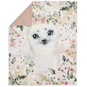 Winter Animals Fabric Panel for Quilting, Baby Seal Fabric Panels, Baby Fabric Panel, Cotton Fabric Panel for Baby Quilts, Quilting Panel