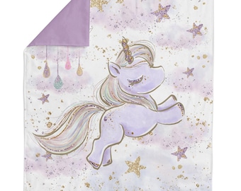 Unicorn Cotton Twill Fabric Panel for Quilting