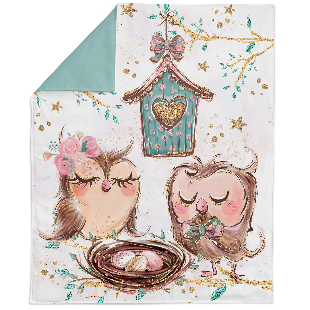 Cute Owls Fabric Panel for Quilting, Baby Fabric Panel, Cotton Fabric ...