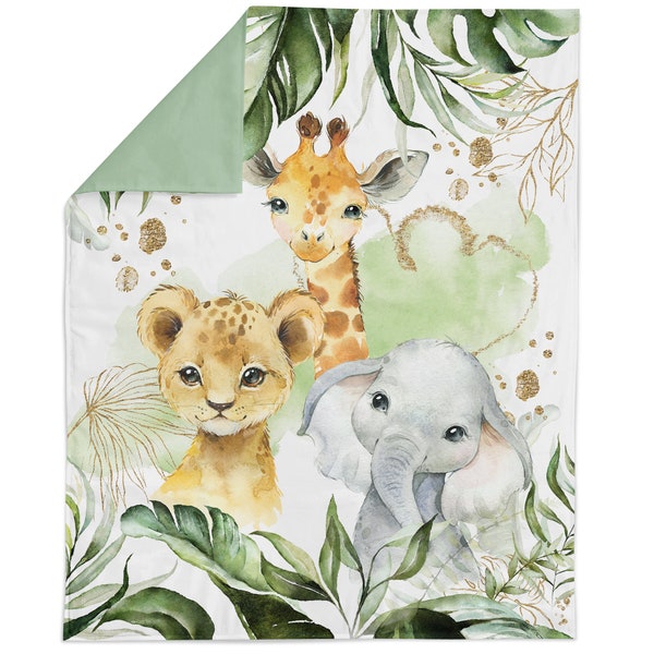 Jungle Safari Fabric Panel for Quilting, Baby Fabric Panel, Cotton Fabric Panel for Baby Quilts, Quilting Panel, Blanket Panel