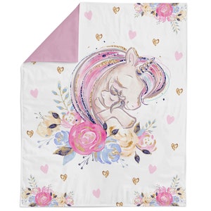 Glitzer Einhorn Stoff Baumwolle Stoff Panel: Baby Quilts, Nähen Projekte