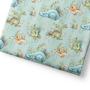 Dinosaur Fabric by Yard for Quilting & Sewing – 100% Cotton, 57” Wide – Dino Nursery Print image 6