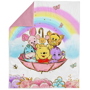 Katoenen stoffenpaneel Winnie de Poeh: babyquilts en naaiwerk