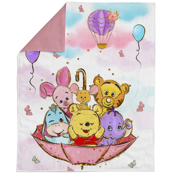 Winnie the Pooh Fabric Panel for Quilting, Baby Fabric Panel, Cotton Fabric Panel for Baby Quilts, Quilting Panel, Blanket Panel