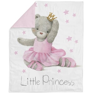 Bär Ballerina Stoffpanel zum Quilten, Baby Stoff Panel, Baumwollstoff Panel für Baby Quilts, Quilting Panel, Deckenpanel