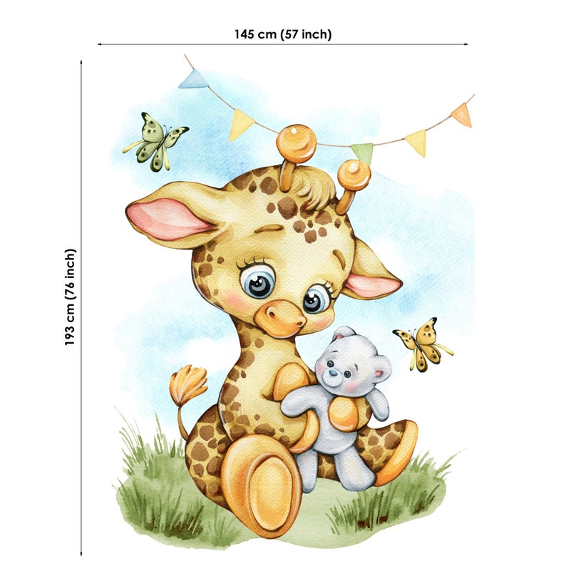 Giraffe Fabric Panel for Quilting, Giraffe Fabric, Baby Fabric Panel