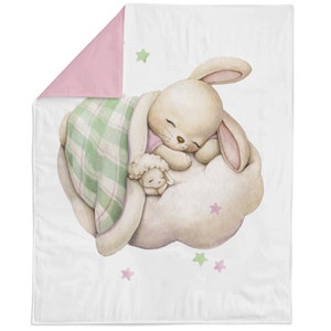 Baby Bunny Fabric Panel for Quilting, Baby Fabric Panel, Cotton Fabric Panel for Baby Quilts, Quilting Panel, Blanket Panel, Bedding Panel