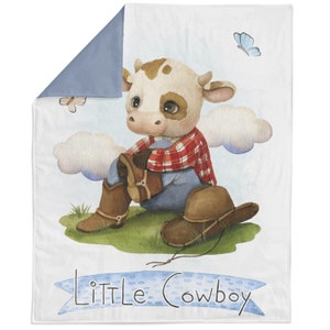 Little Cowboy Fabric Panel for Quilting, Baby Fabric Panel, Cotton Fabric Panel for Baby Quilts, Quilting Panel, Blanket Panel